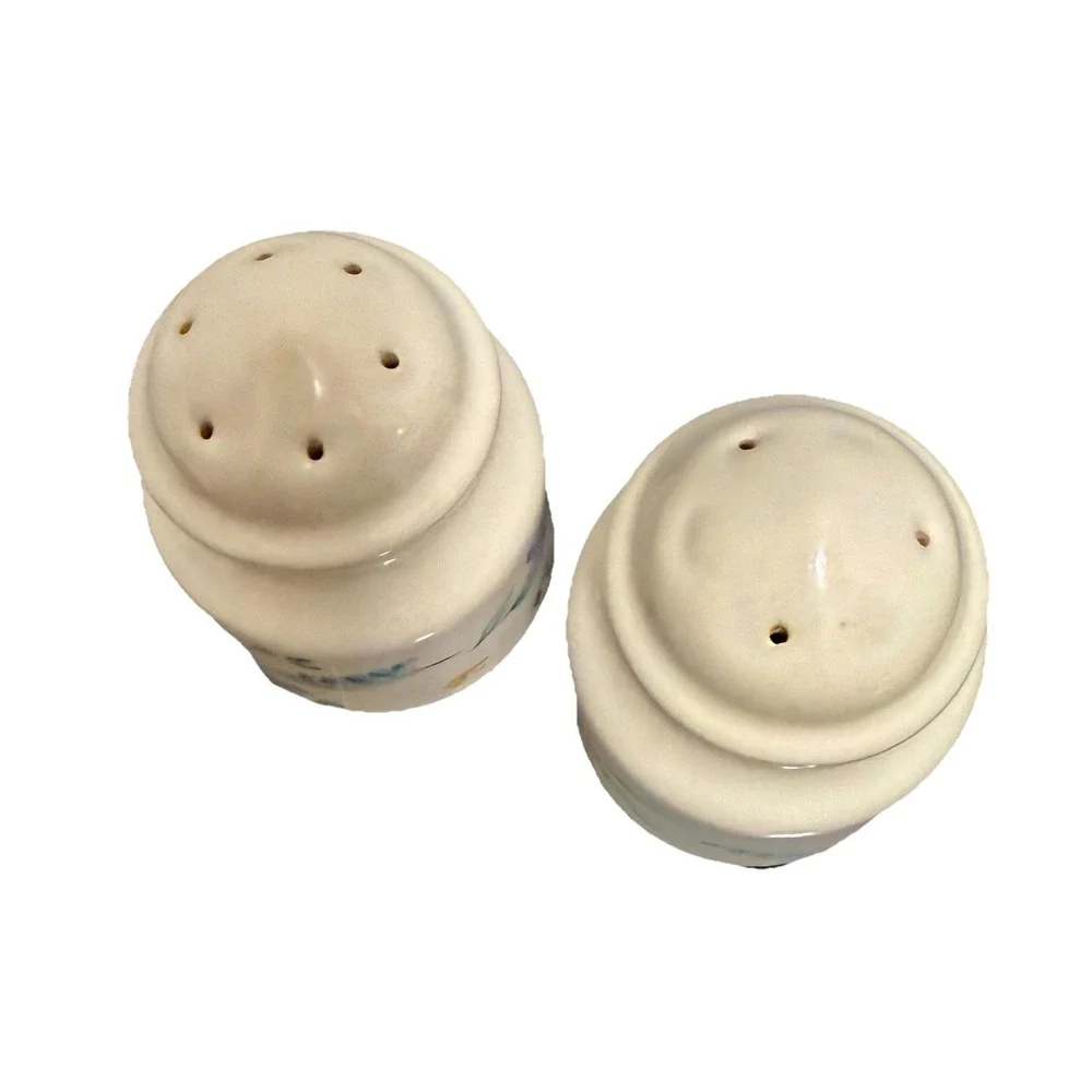 Pfaltzgraff USA Floral Salt & Pepper Shakers Hand Painted‎ Vine Cottage Kitchen